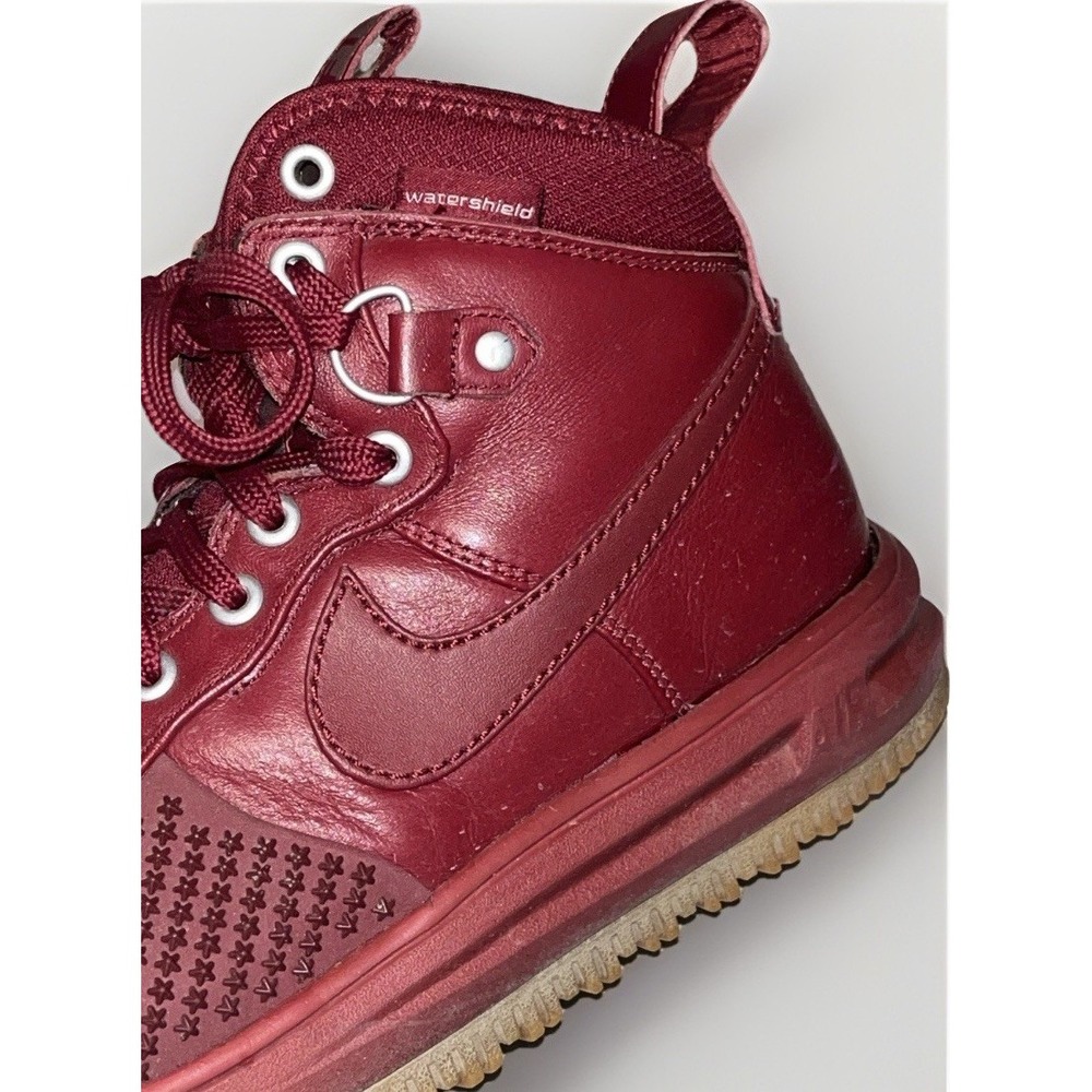 Nike Lunar Force 1 DuckBoots‎ Men's 8.5 Team Red Leather Waterproof